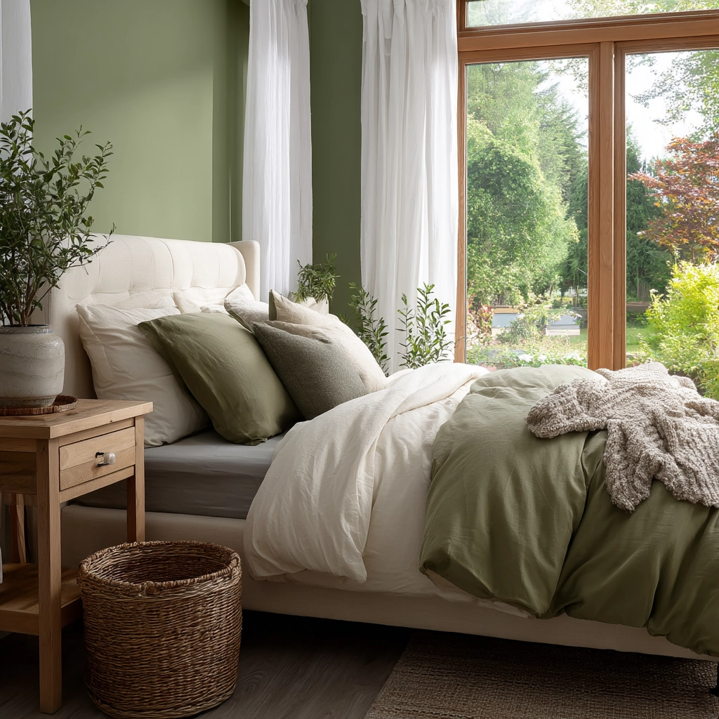 cozy bedroom green 4