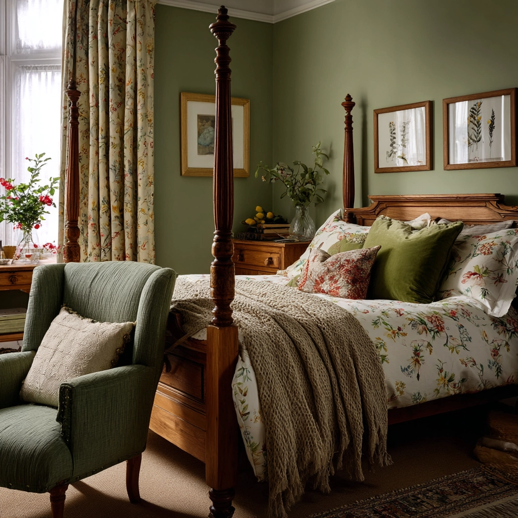 cozy bedroom green 42