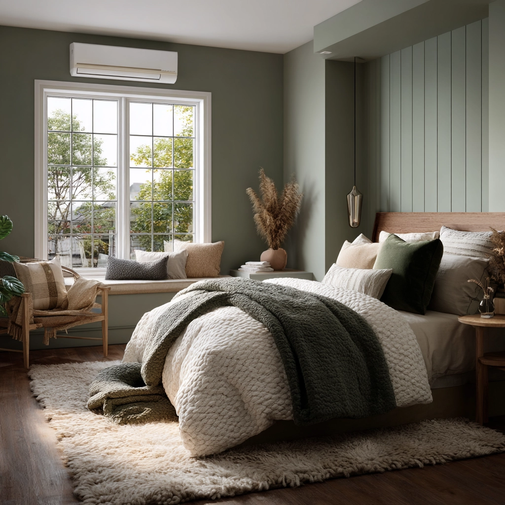 cozy bedroom green 58