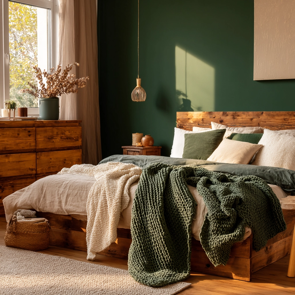 cozy bedroom green 7