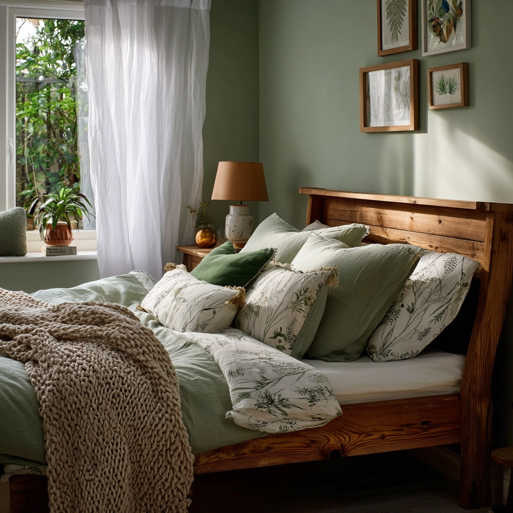 cozy bedroom green 9