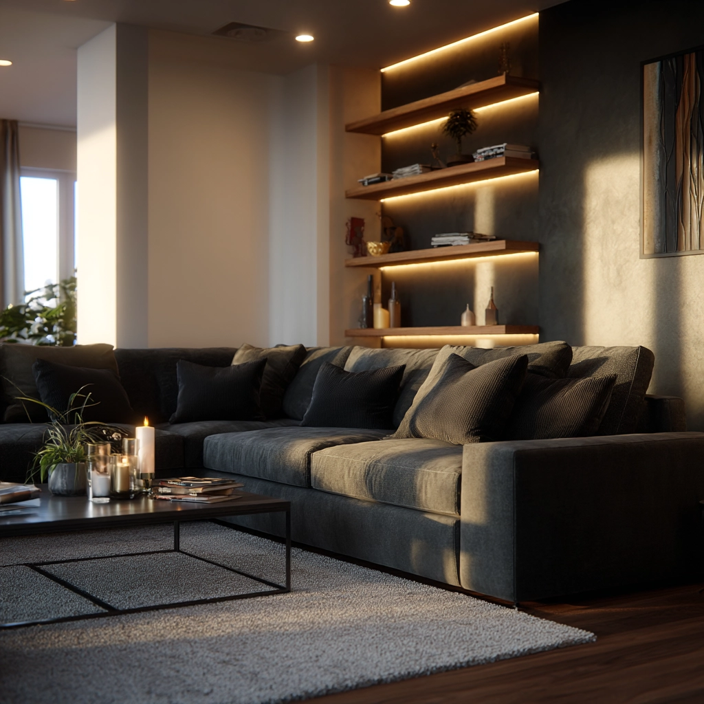 cozy lighting living room 56