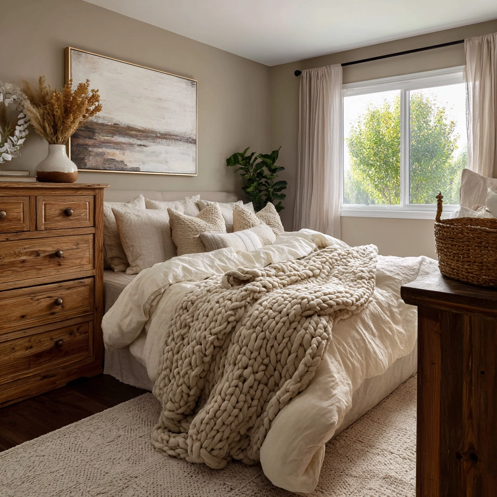 cozy neutral bedroom 10