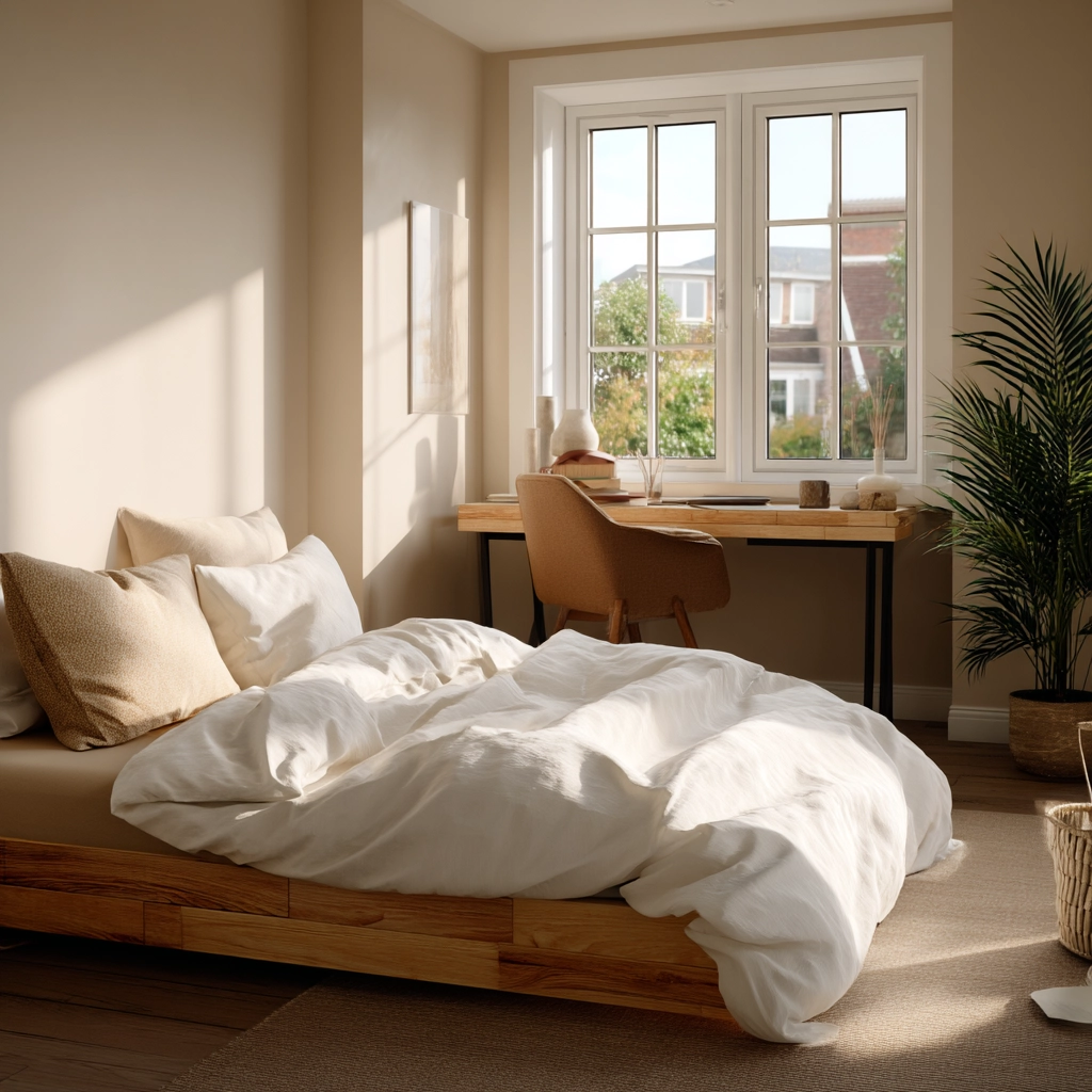 cozy neutral bedroom 20
