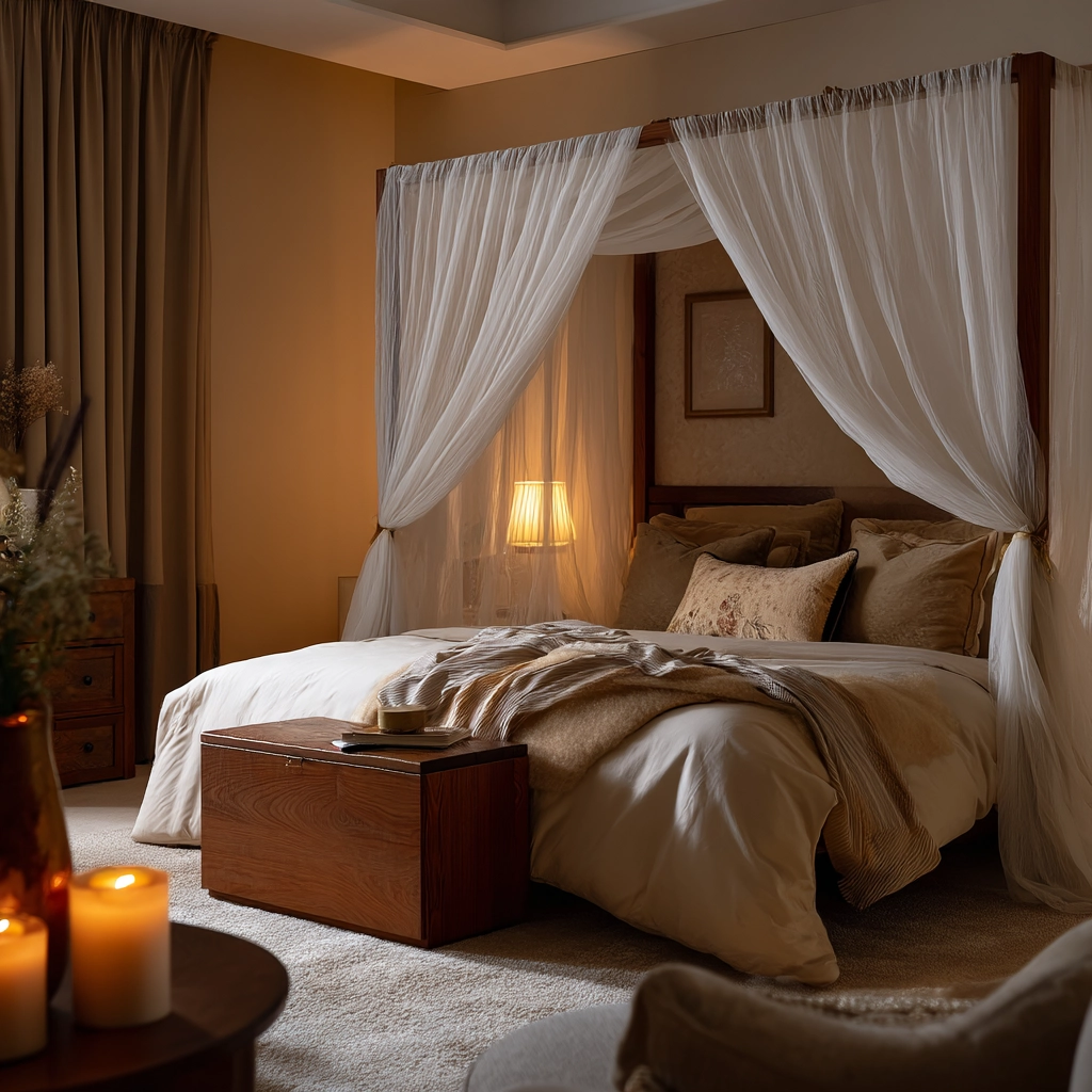 cozy neutral bedroom 34