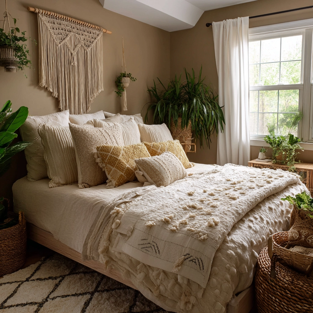 cozy neutral bedroom 41