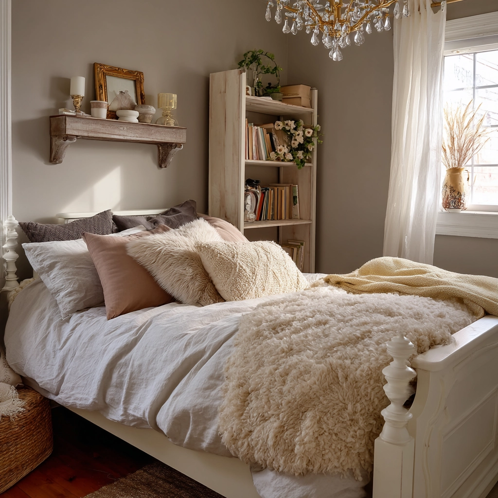 cozy neutral bedroom 46