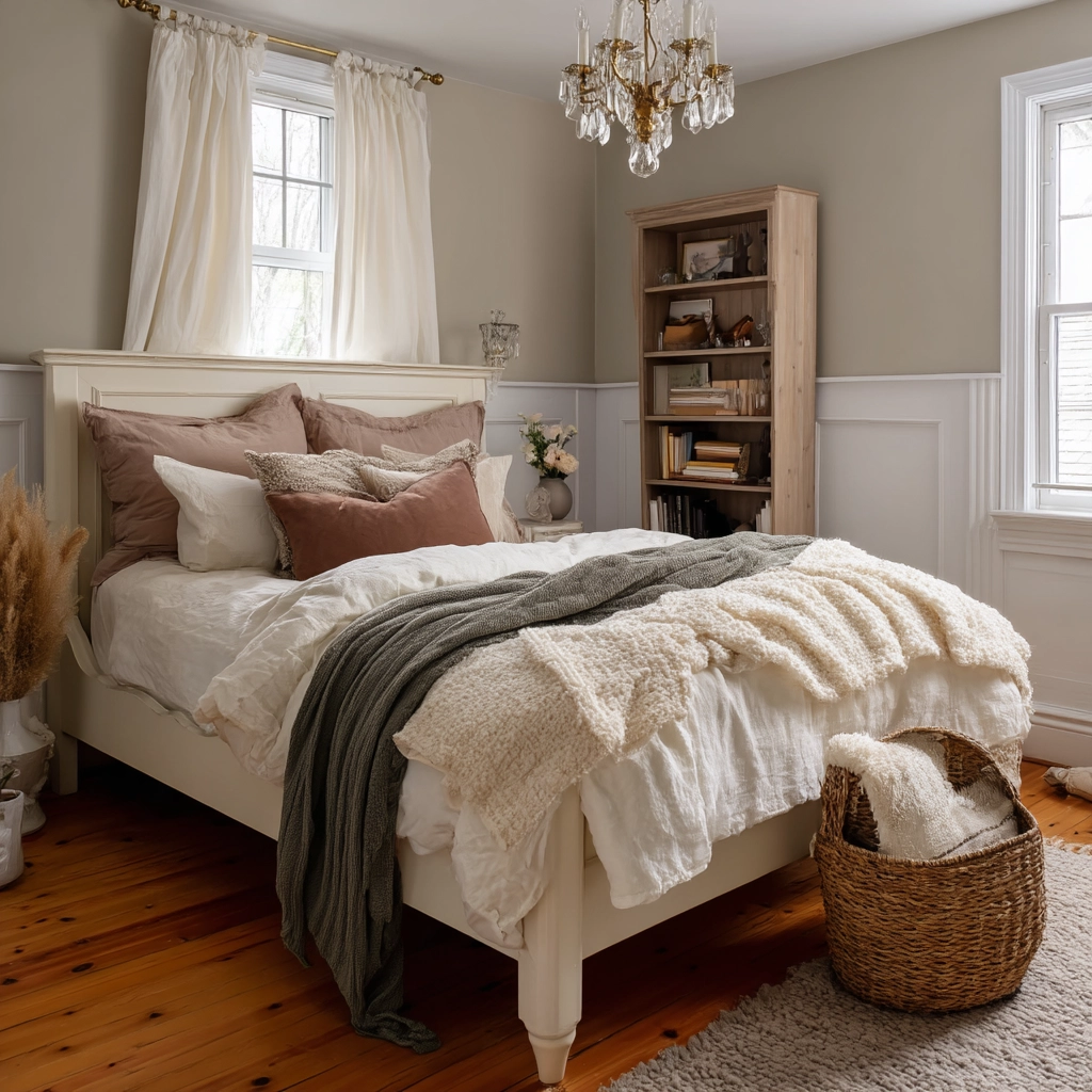 cozy neutral bedroom 47