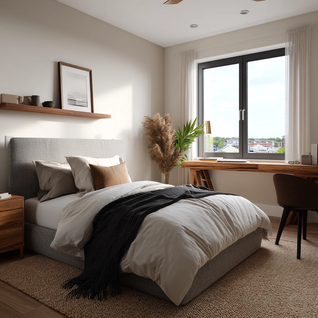cozy neutral bedroom 50