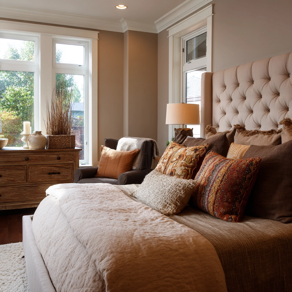 cozy neutral bedroom 54