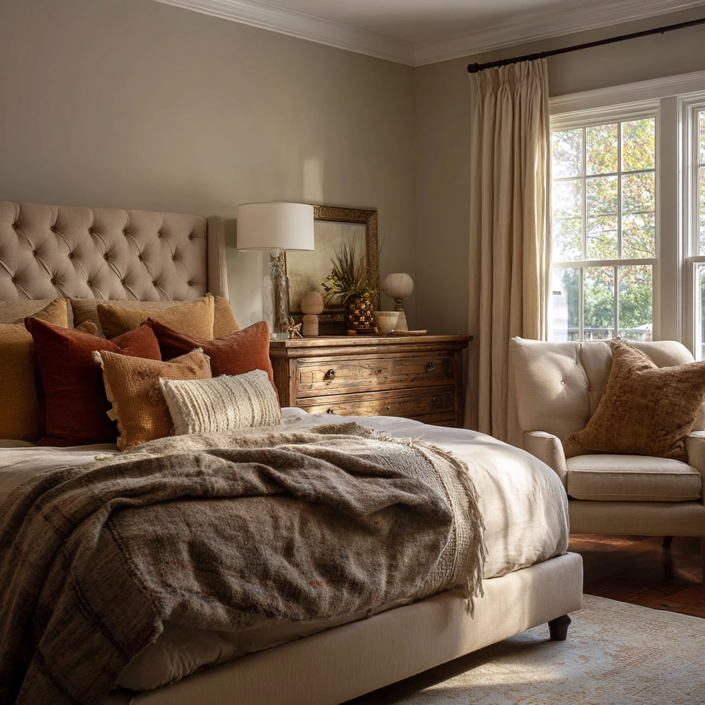 cozy neutral bedroom 55