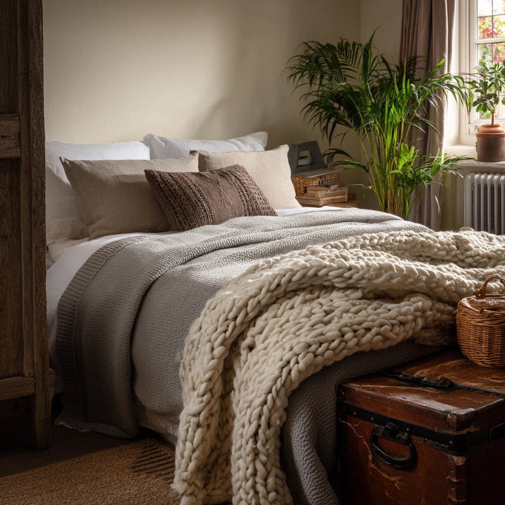 cozy neutral bedroom 57