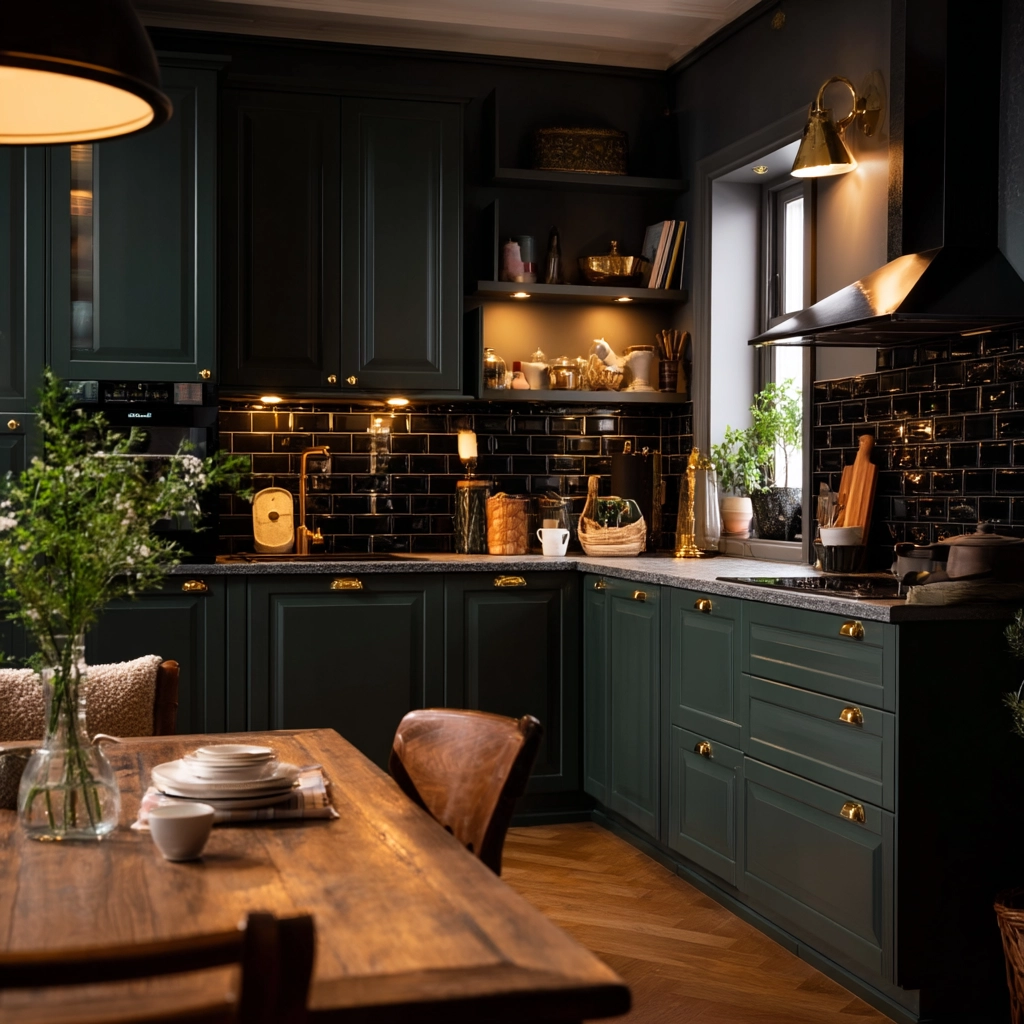 dark and moody kitchen 12