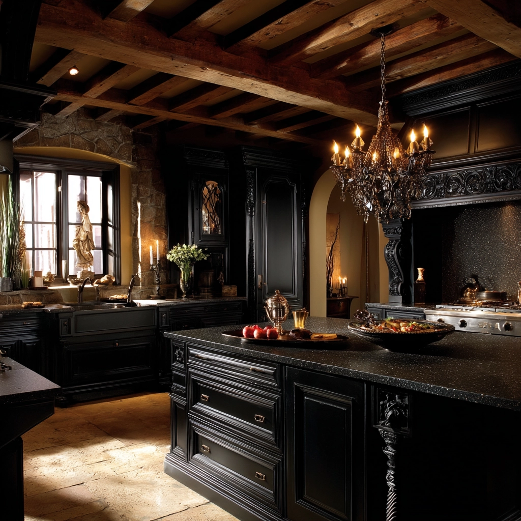 dark and moody kitchen 18