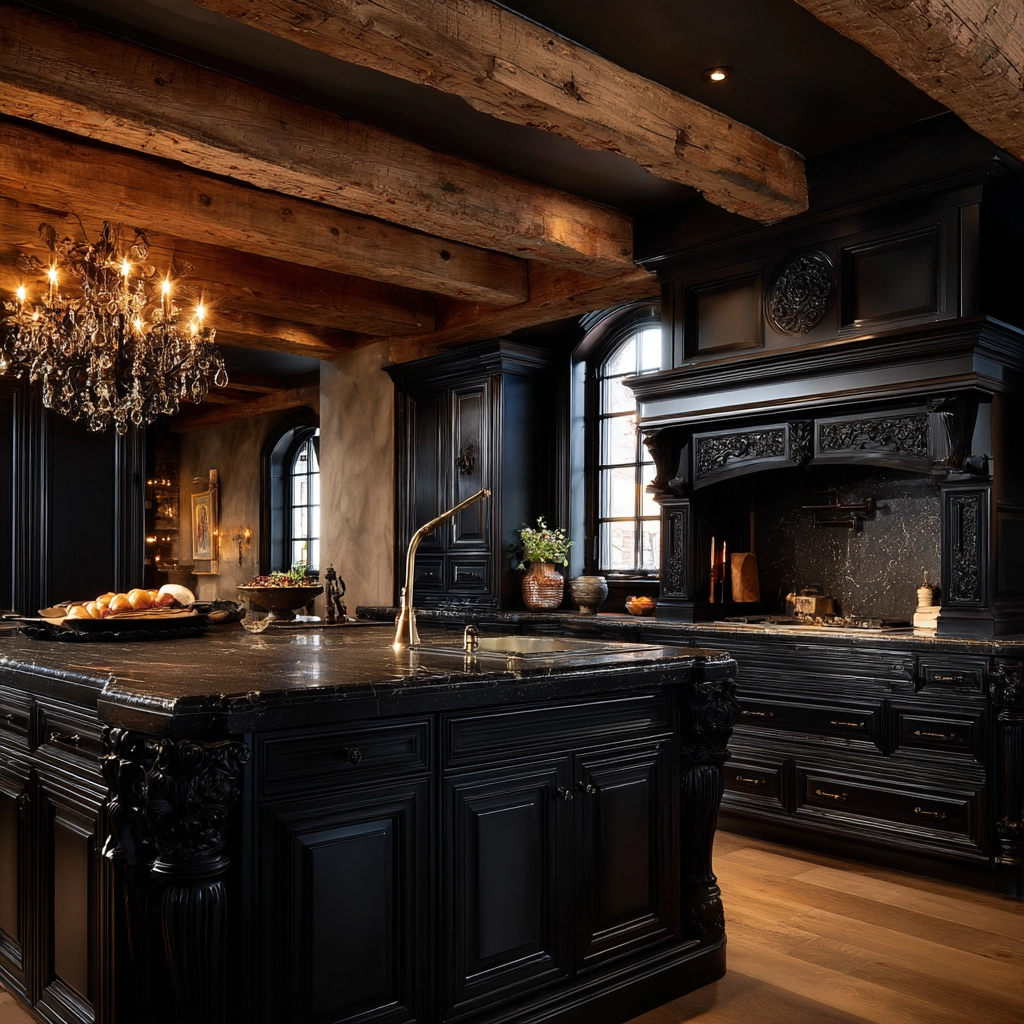 dark and moody kitchen 19
