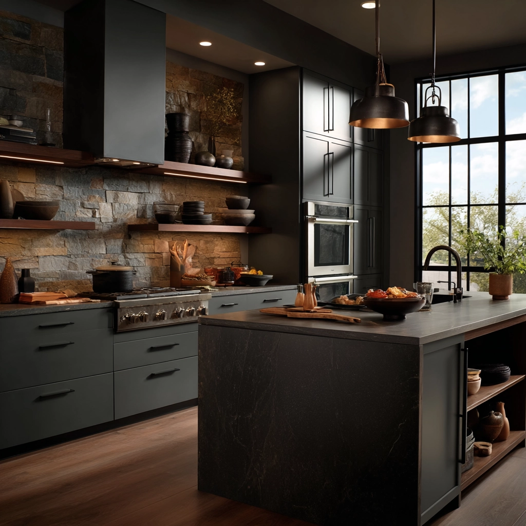 dark and moody kitchen 21