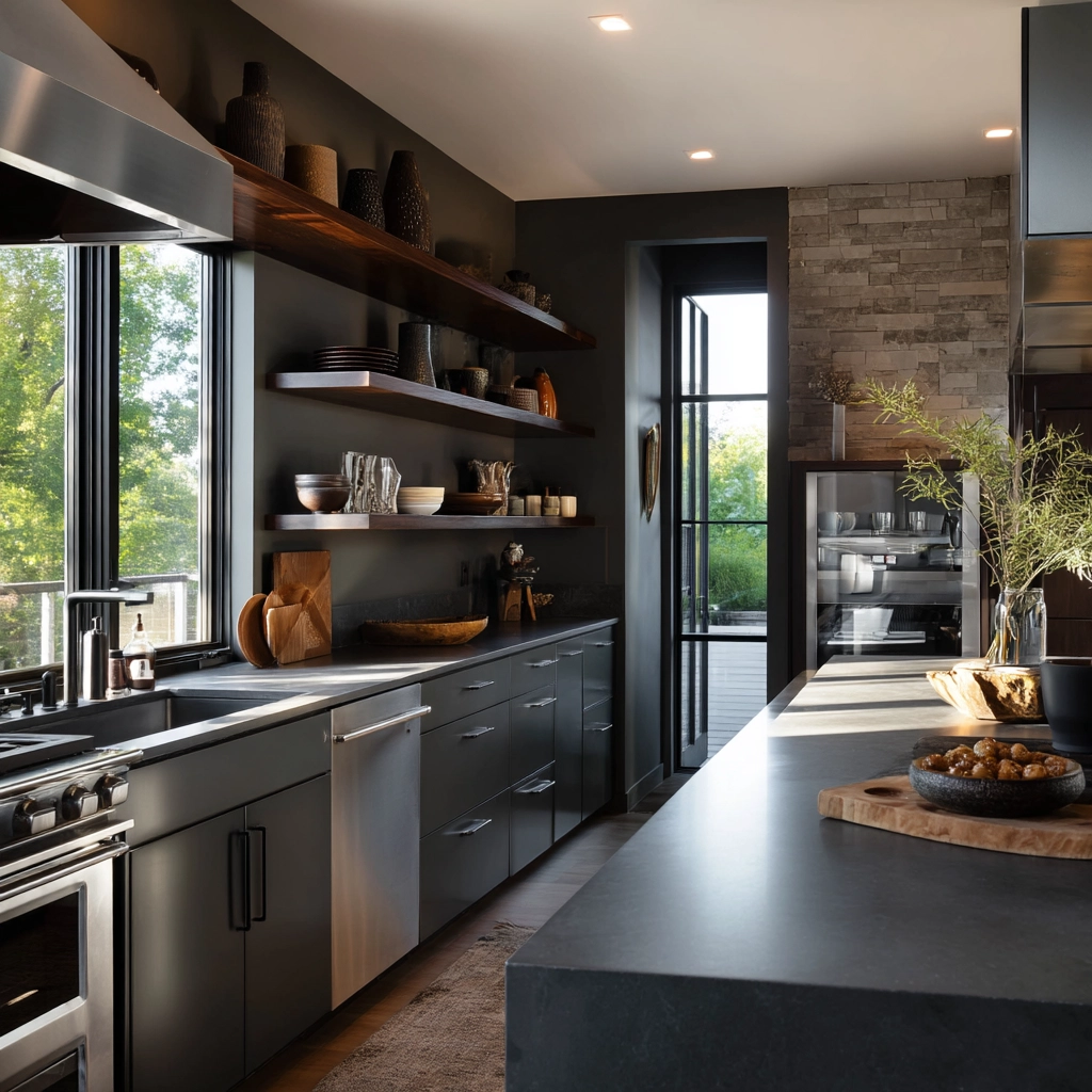 dark and moody kitchen 23