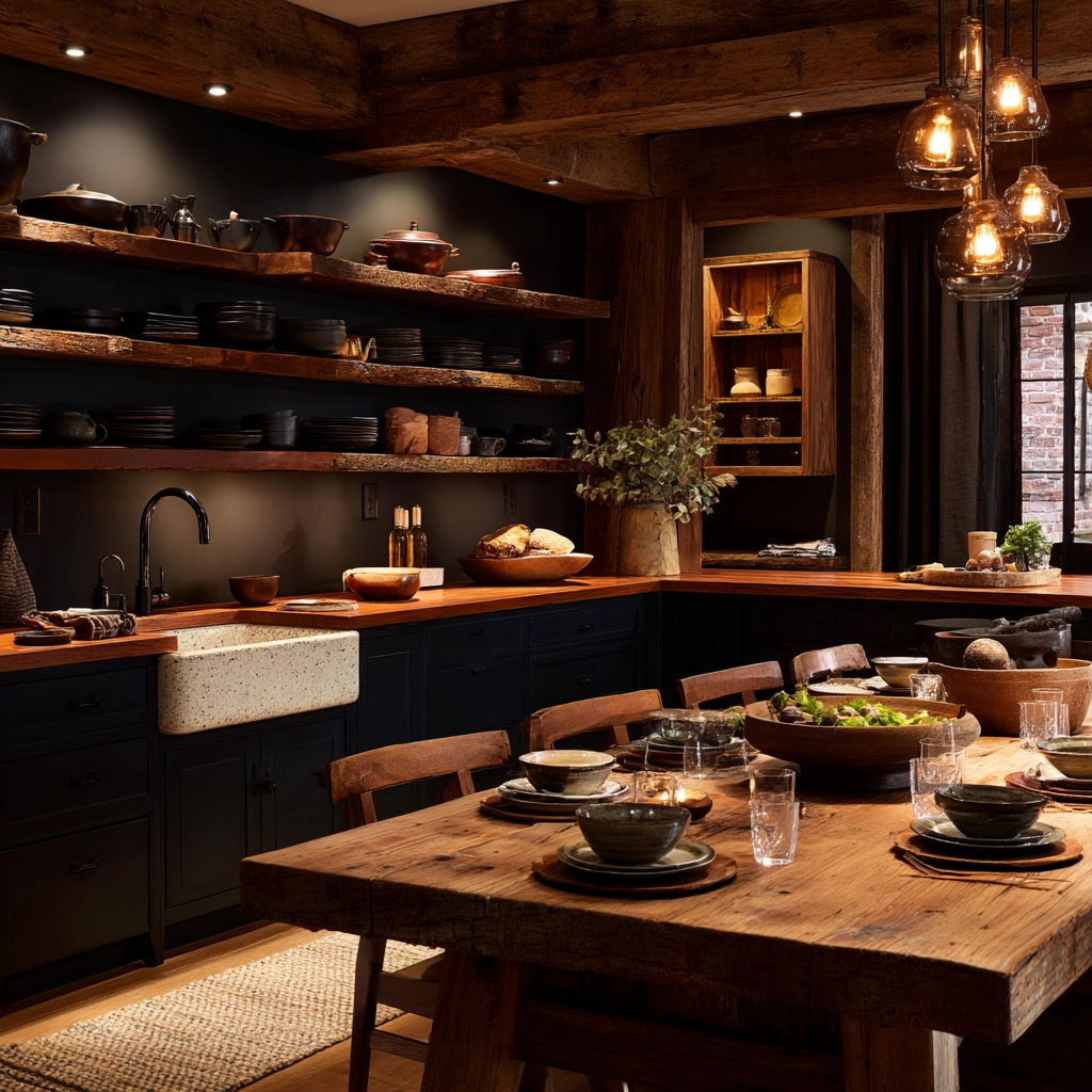 dark and moody kitchen 28