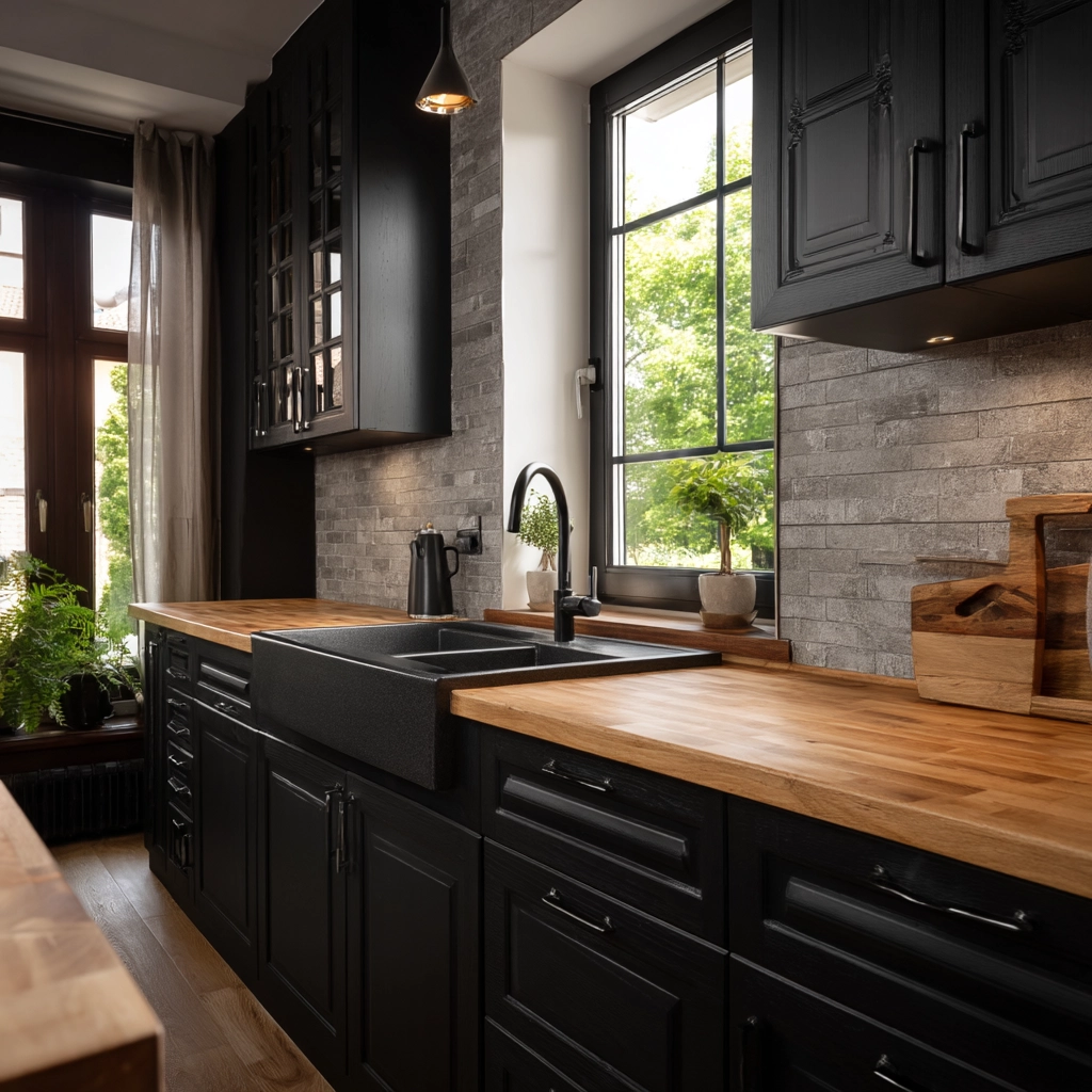 dark and moody kitchen 53