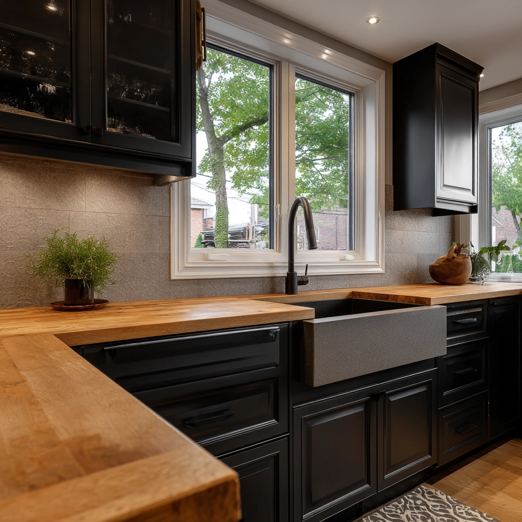 dark and moody kitchen 56