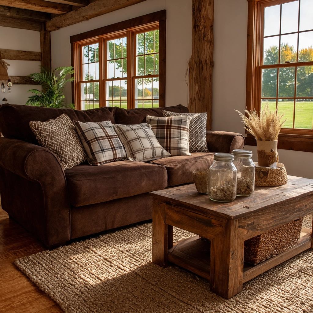 dark brown couch living room ideas 17
