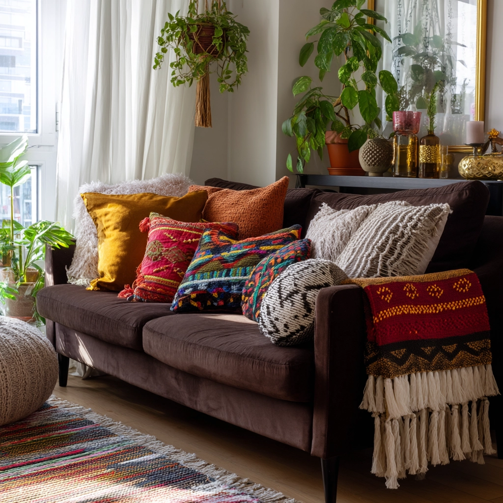 dark brown couch living room ideas 26