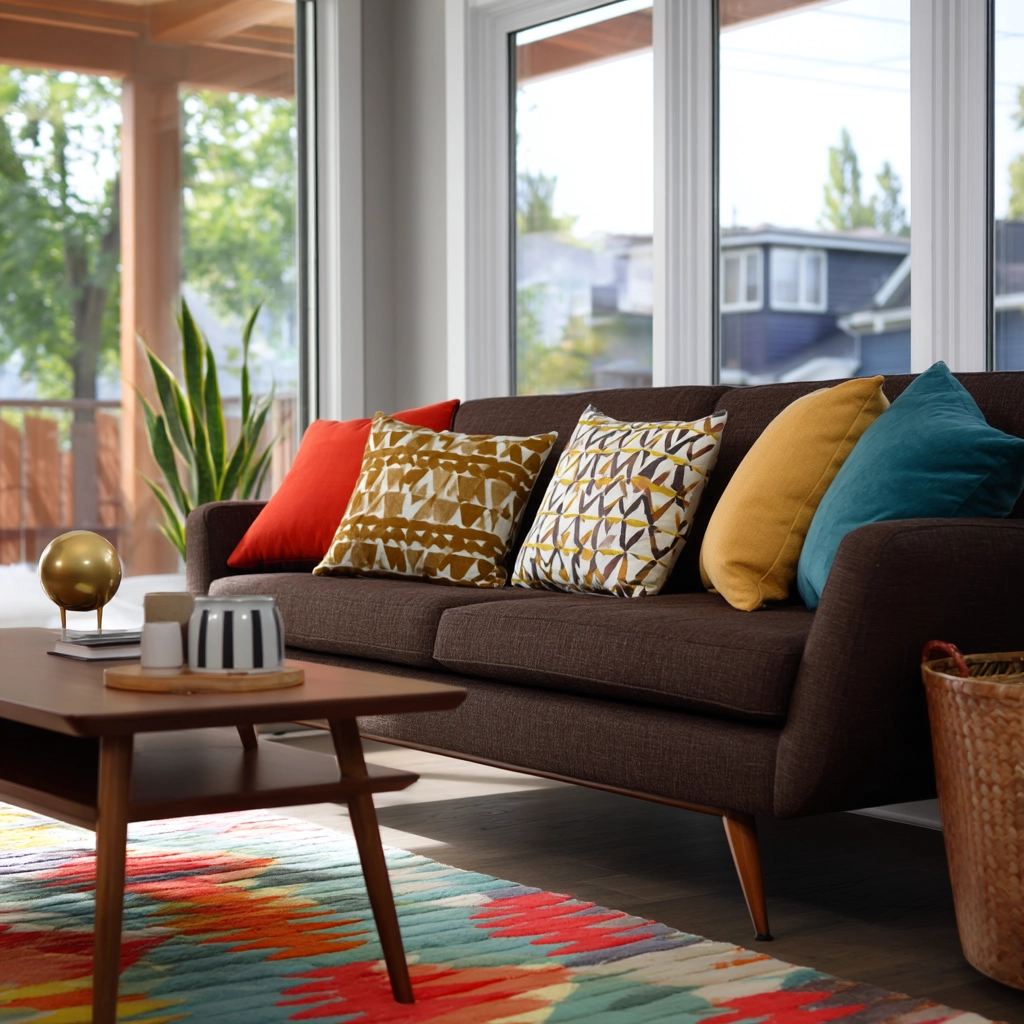 dark brown couch living room ideas 37