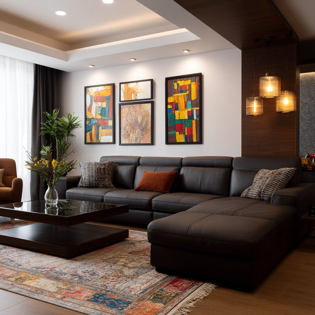 dark brown couch living room ideas 42