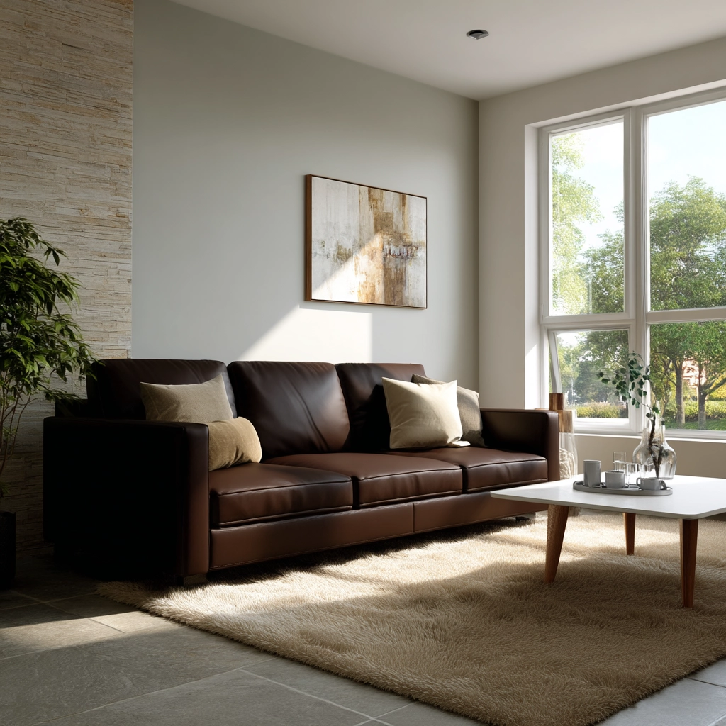 dark brown couch living room ideas 6