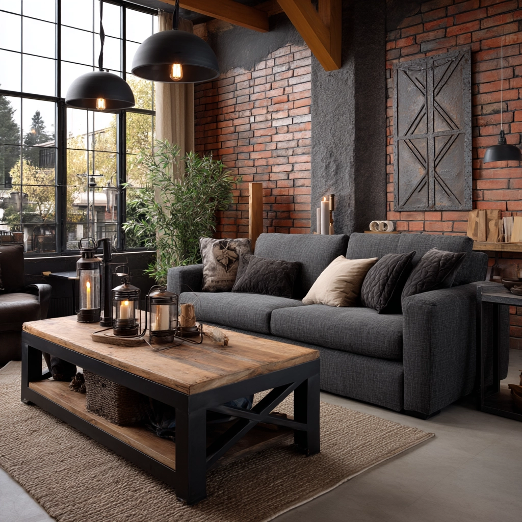 dark gray couch living room 11
