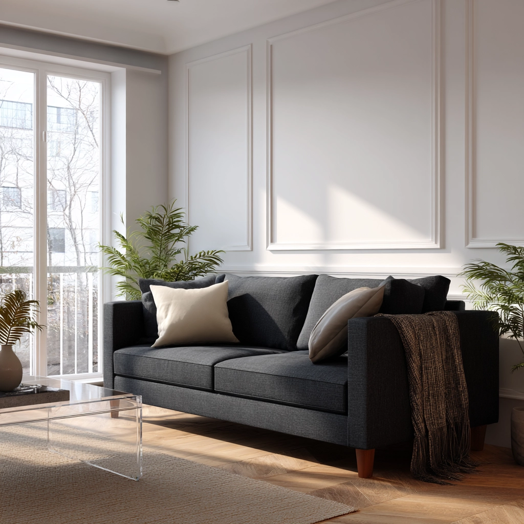 dark gray couch living room 14