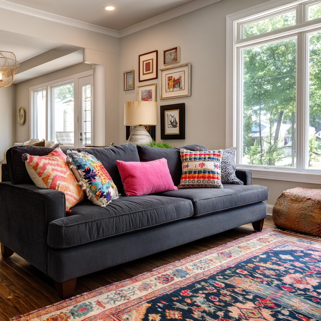 dark gray couch living room 17