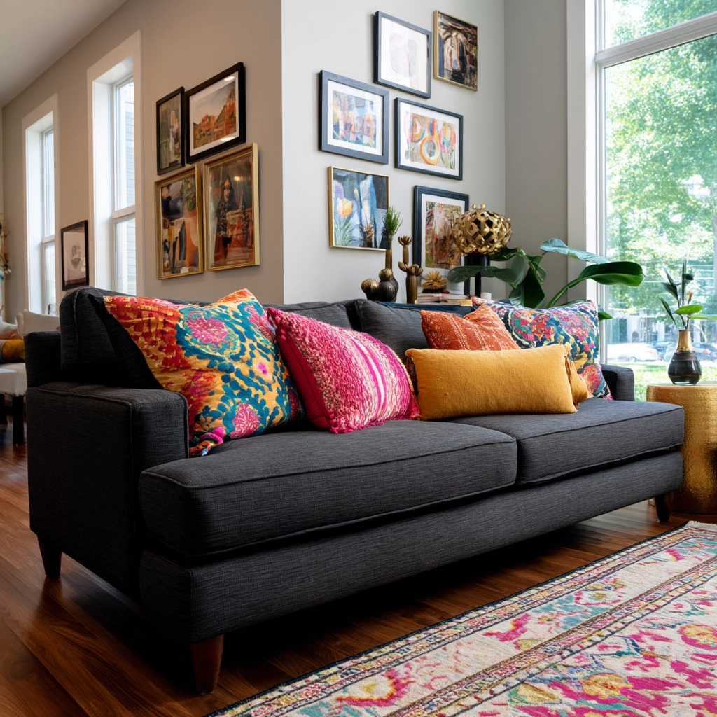 dark gray couch living room 20