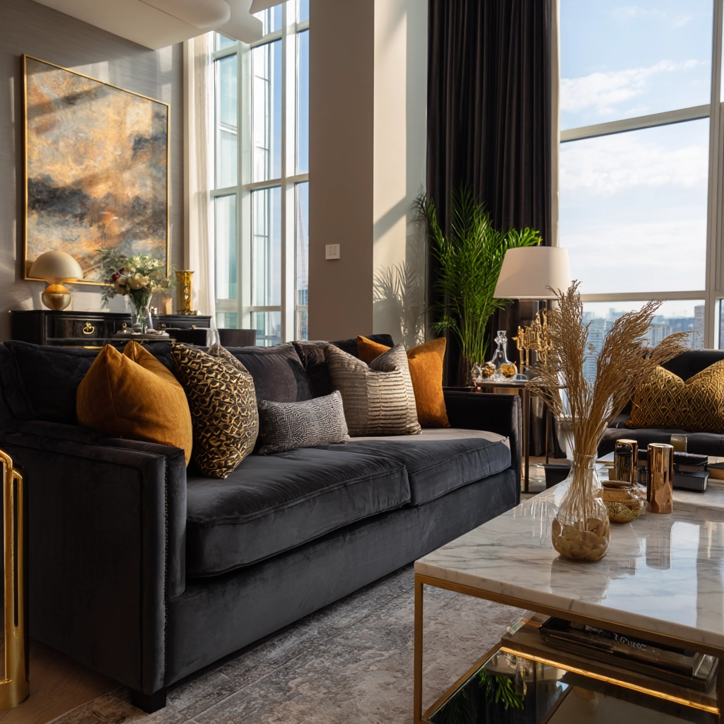 dark gray couch living room 21