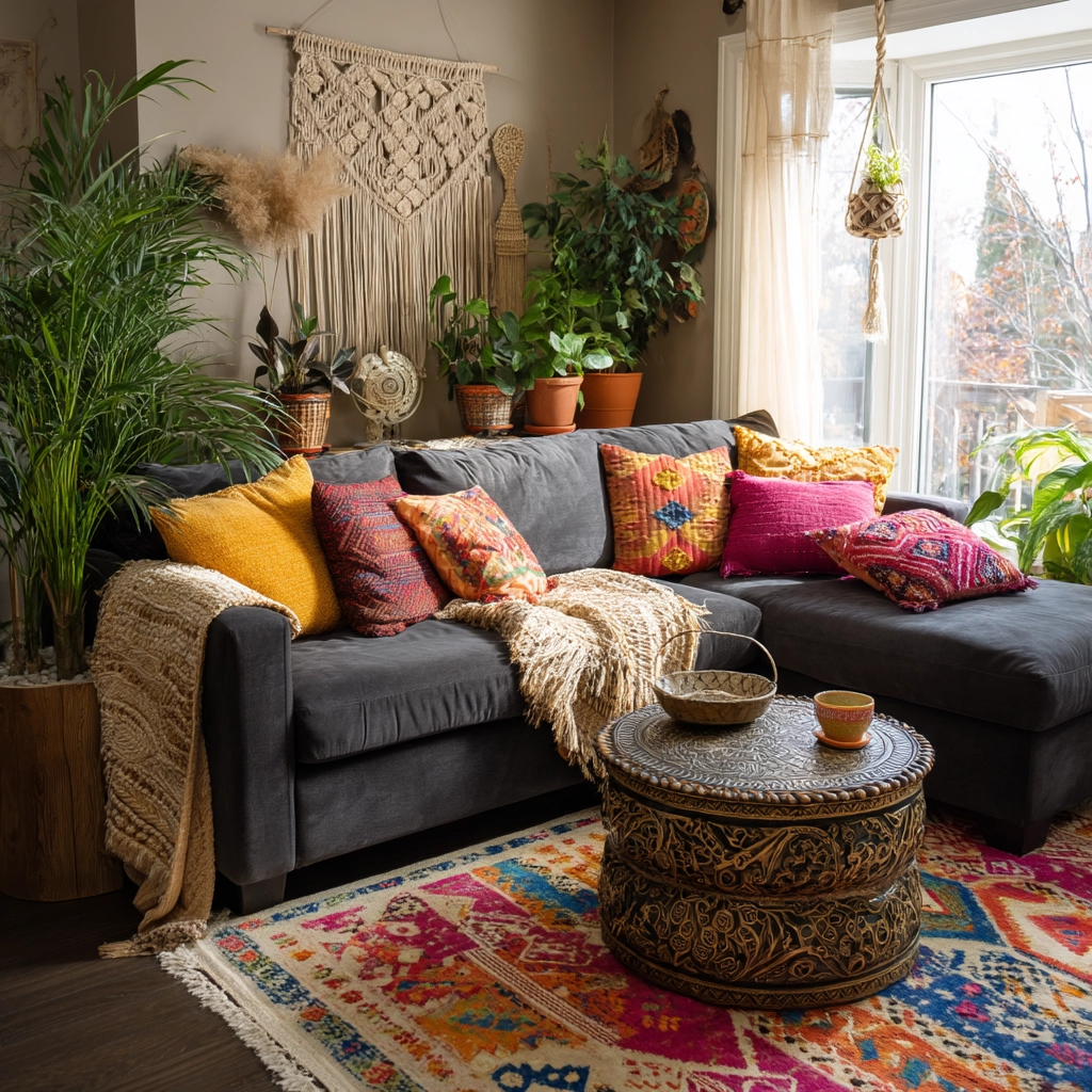dark gray couch living room 33