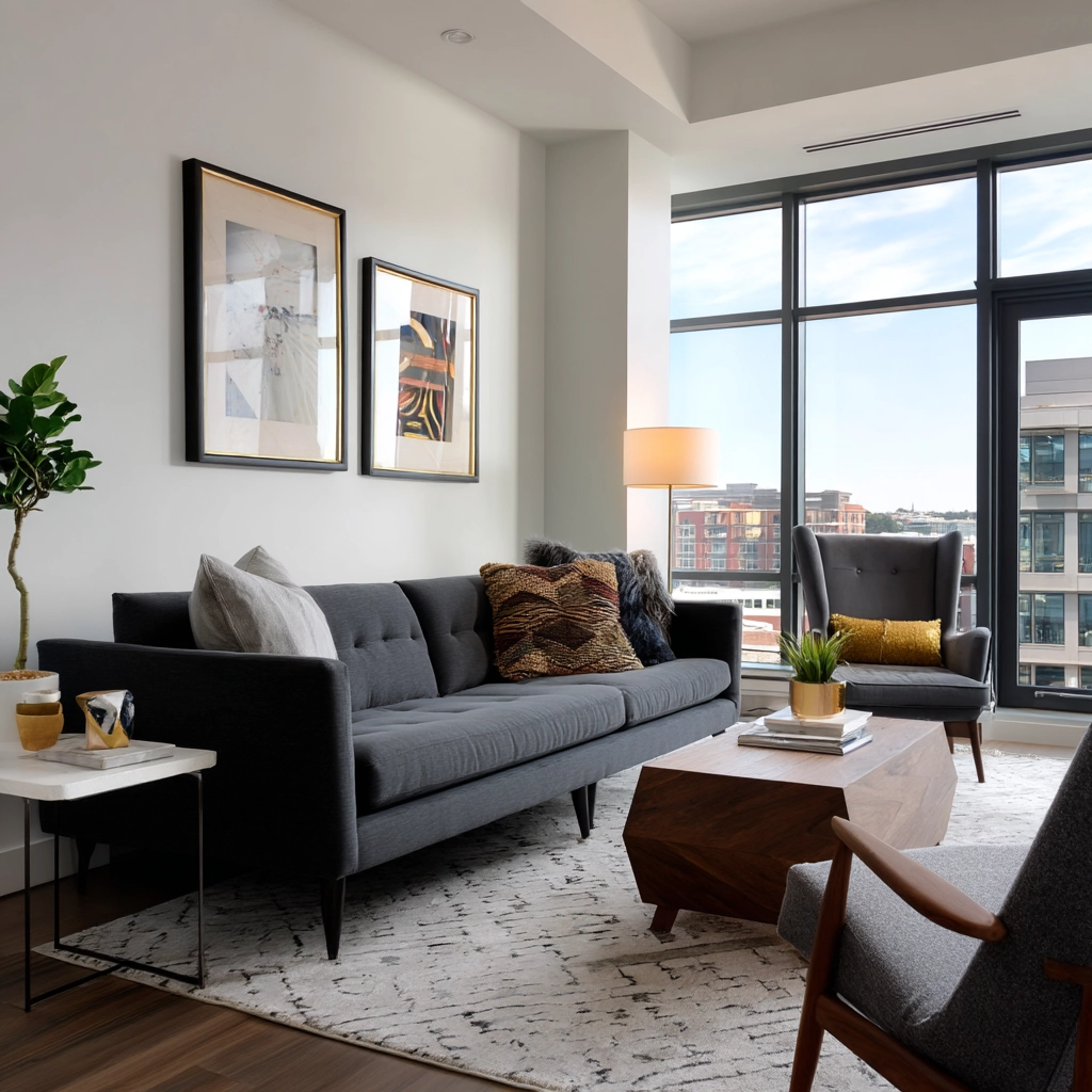 dark gray couch living room 39