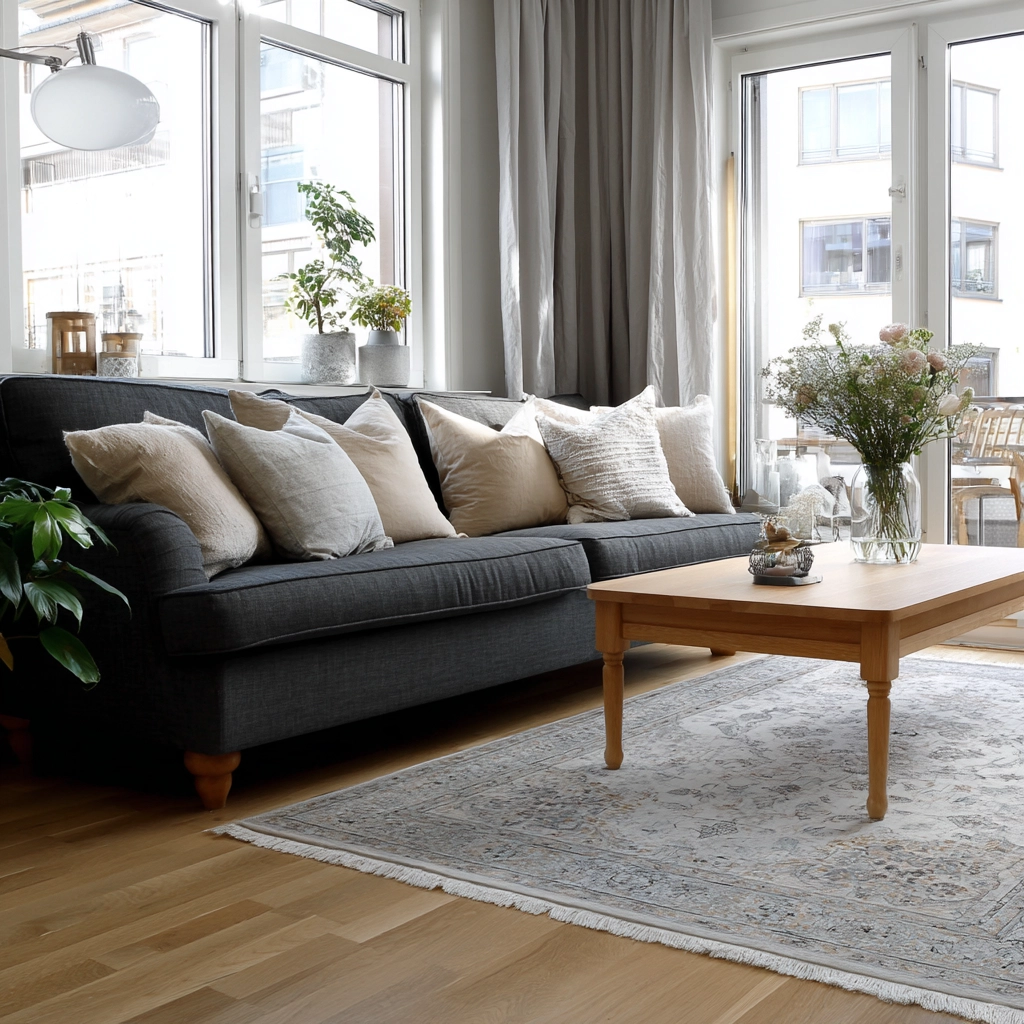 dark gray couch living room 42