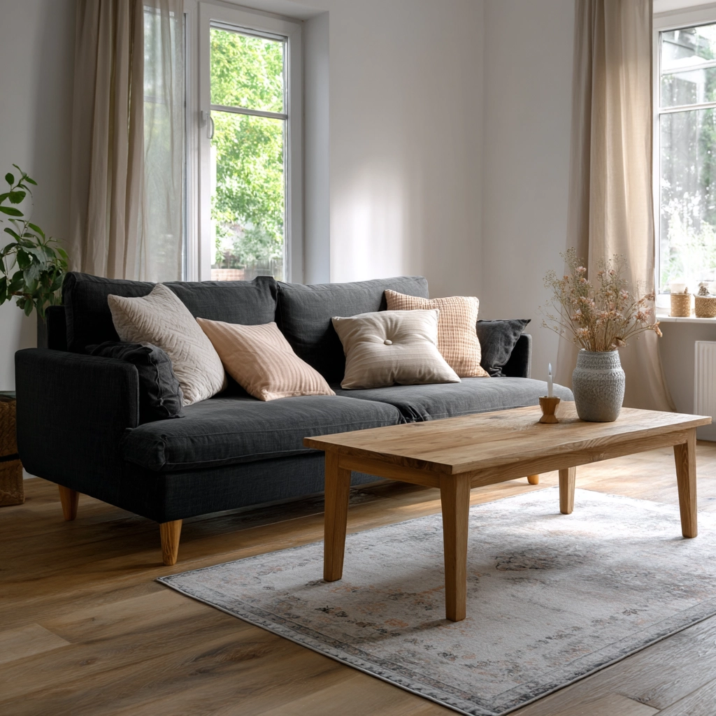 dark gray couch living room 43
