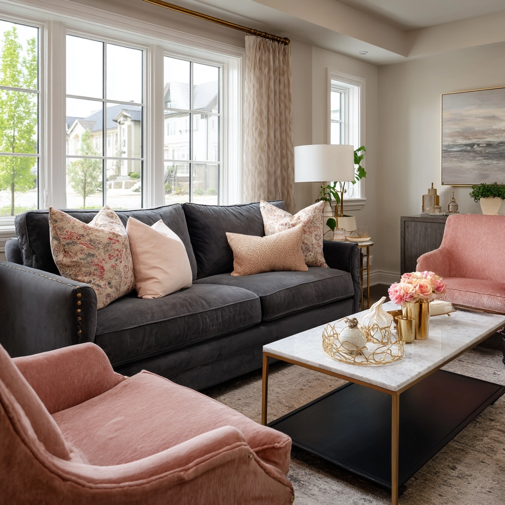 dark gray couch living room 46