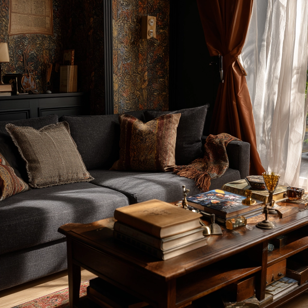 dark gray couch living room 49