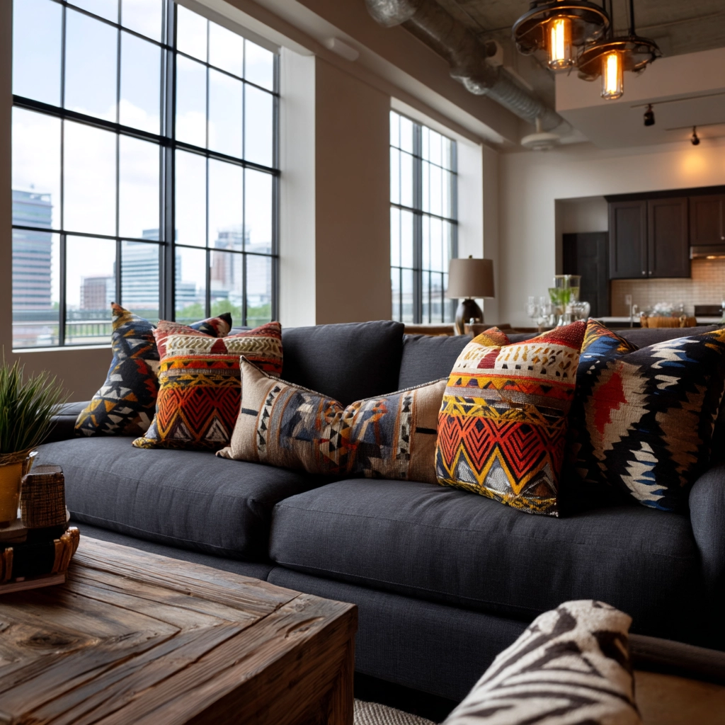 dark gray couch living room 53