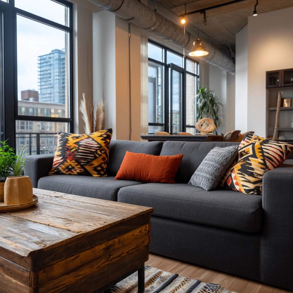 dark gray couch living room 54