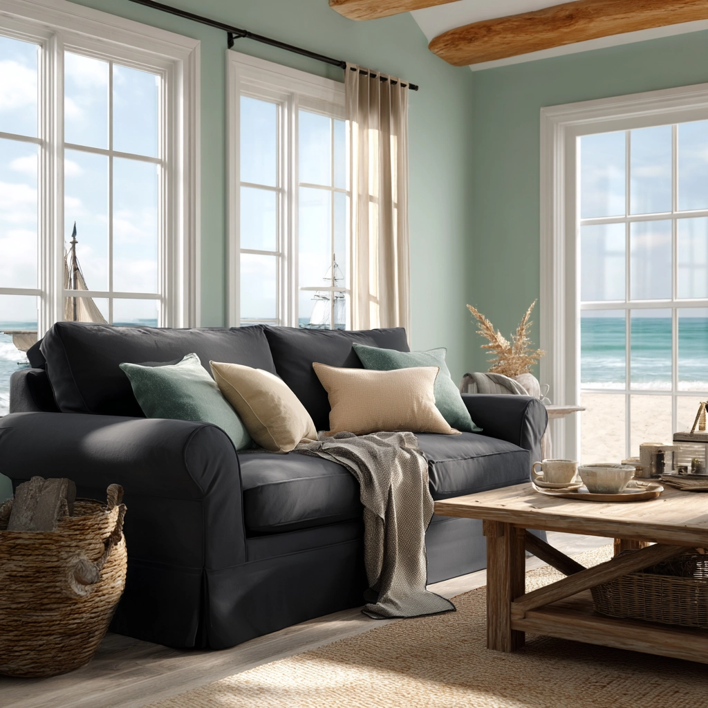 dark gray couch living room 59
