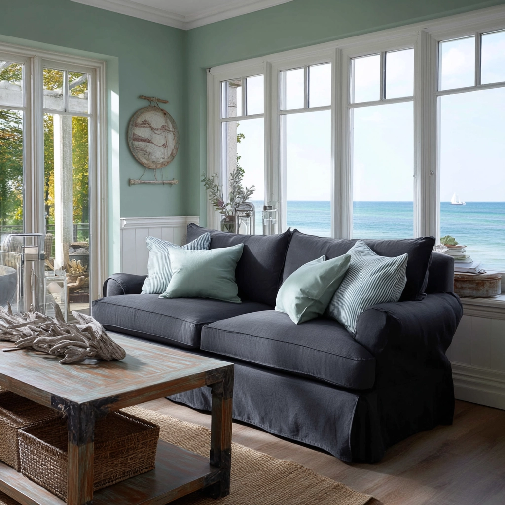 dark gray couch living room 60