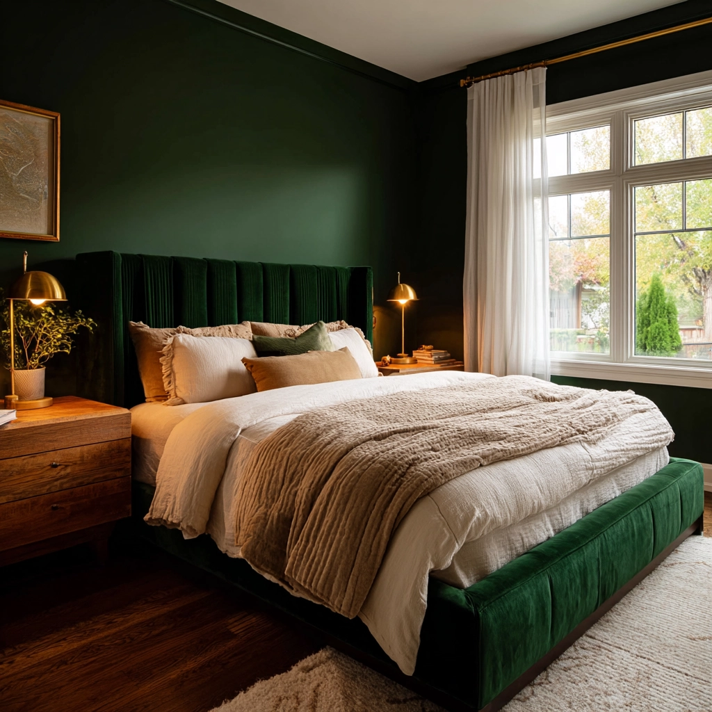 dark green bedroom 1