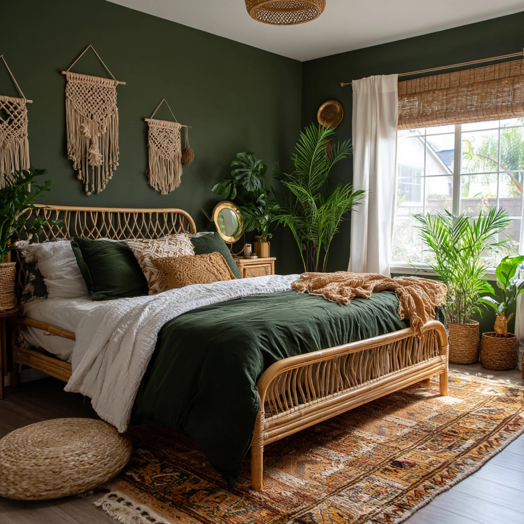 dark green bedroom 12