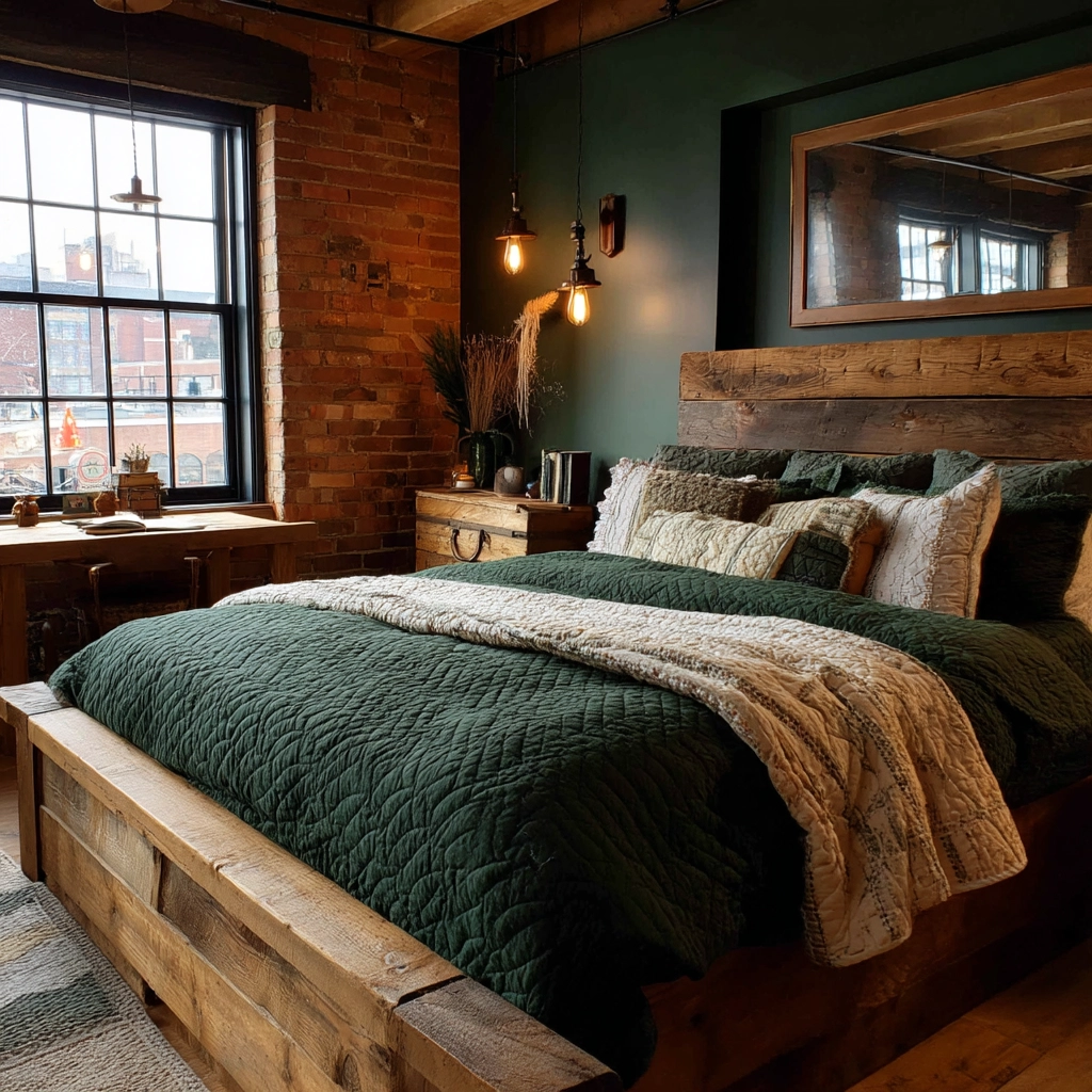 dark green bedroom 18