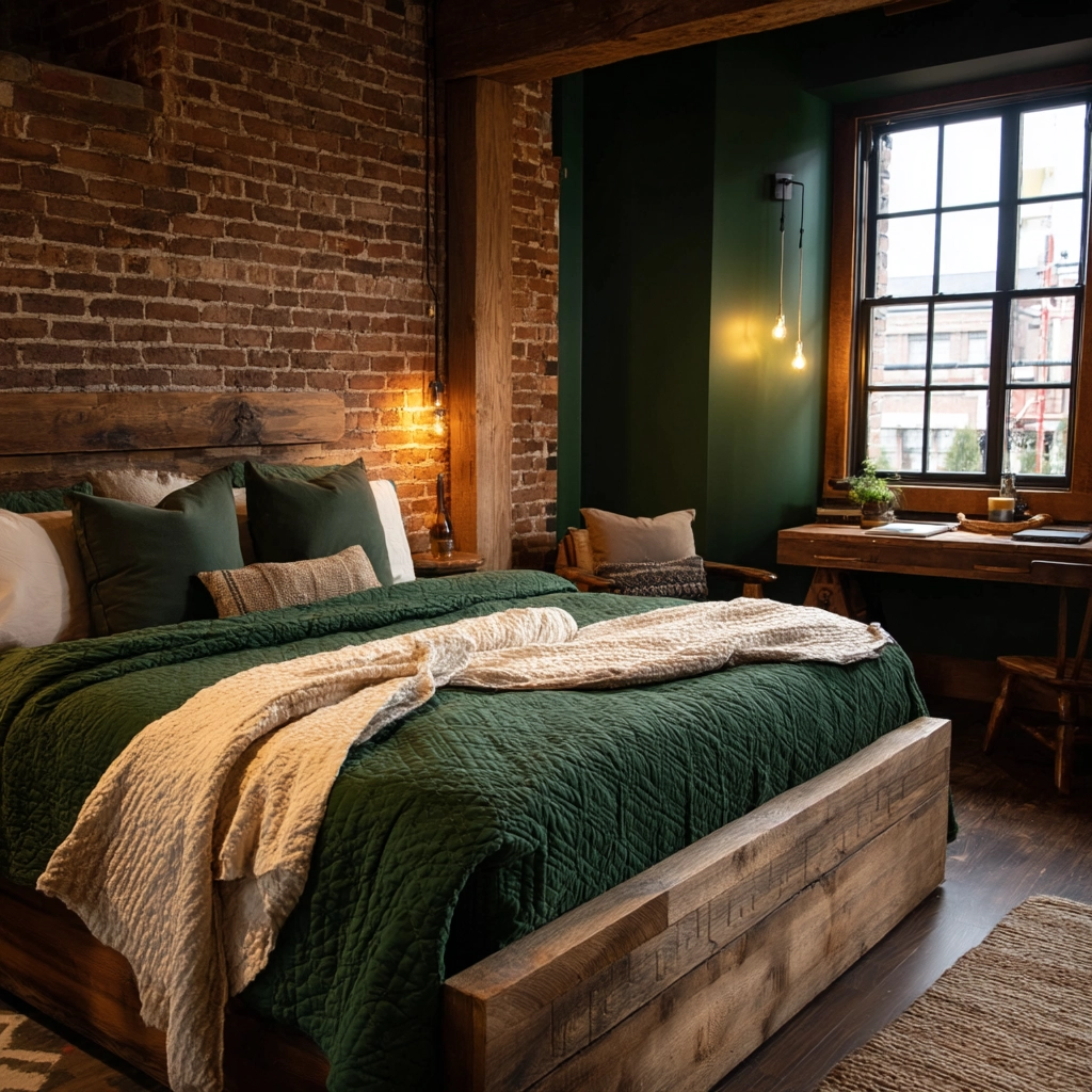 dark green bedroom 19