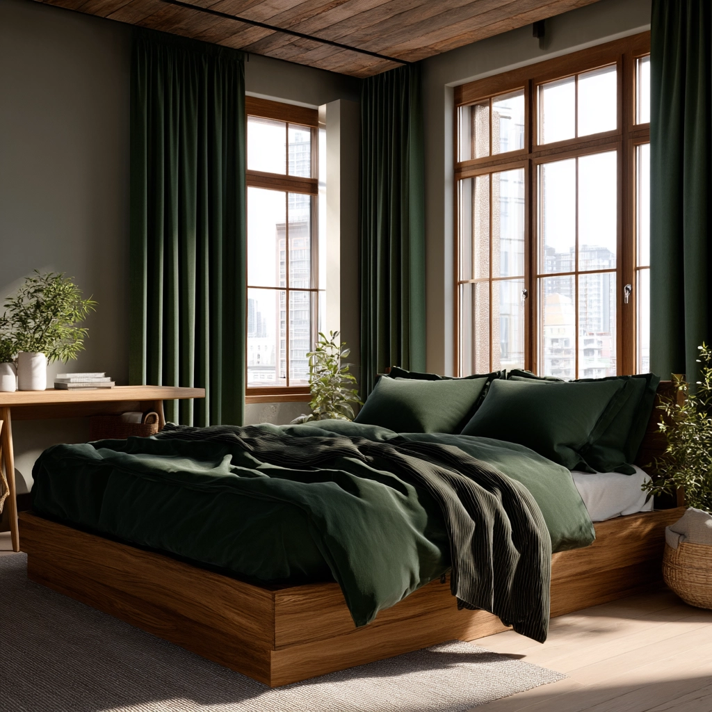 dark green bedroom 21