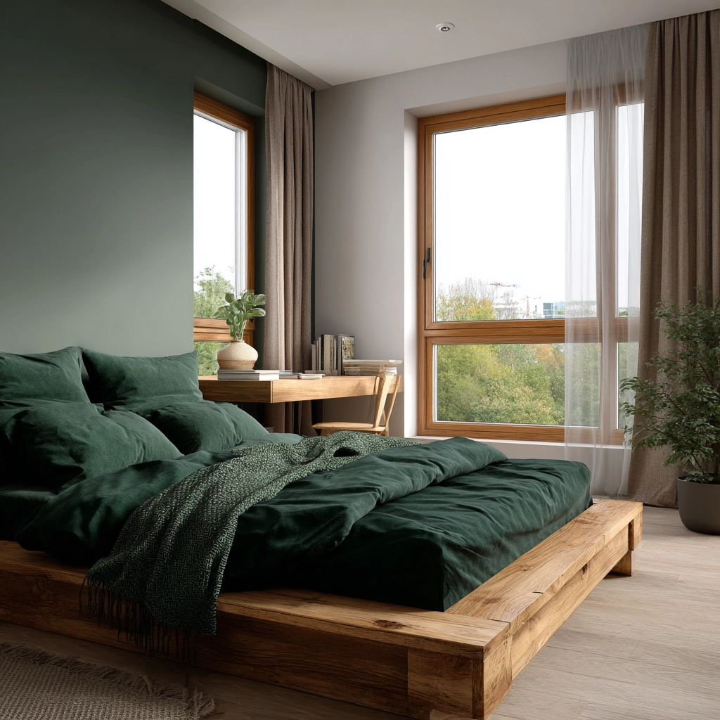 dark green bedroom 22